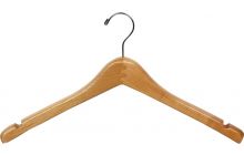 Petite Natural Alder Top Hanger W/ Notches (15" X 1")