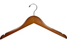 Walnut Alder Top Hanger W/ Notches & Rubber Strips (17" X 1/2")