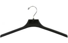 Petite Black Plastic Top Hanger (15" X 1/2")
