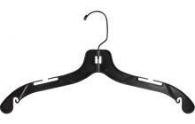 Black Plastic Top Hanger W/ Notches (17" X 3/8")