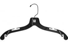 Black Plastic Top Hanger W/ Notches (17" X 7/16")