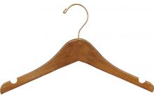 Kids Honey Alder Top Hanger W/ Notches (12" X 1/2")