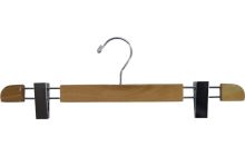 Natural Wood Bottom Hanger W/ Clips (16" X 5/8")